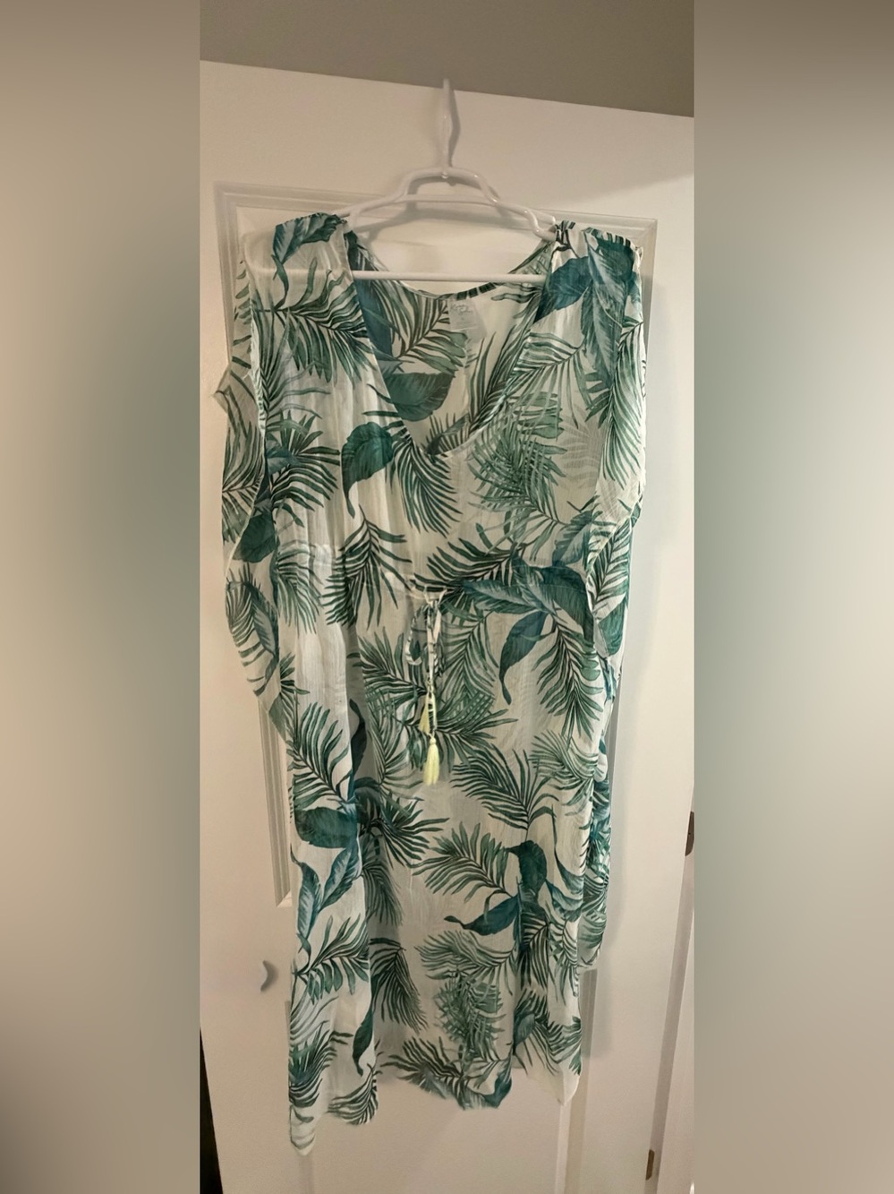 Women’s palm tree swim suit cover up size M